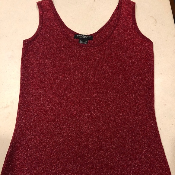 BETSEY JOHNSON 90’s Vintage deep red sparkly tank - Picture 2 of 7